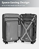 Amazon.com | Coolife Luggage 3 Piece Set PC+ABS Hardshell